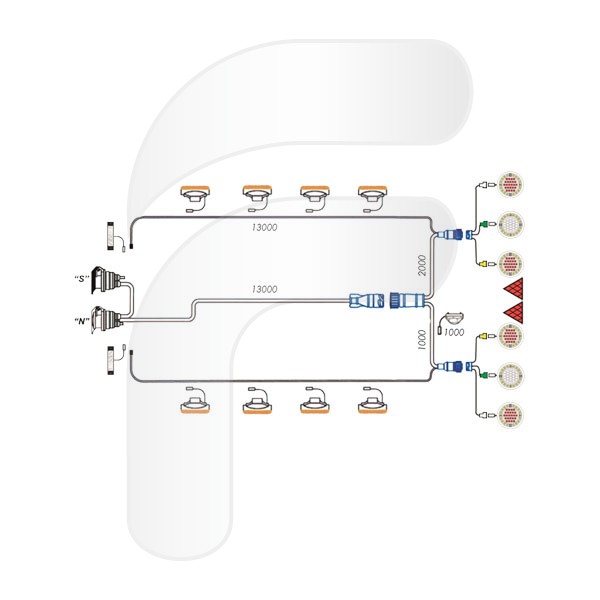 KIT INSTALACIÓN COMPLETA CON PILOTOS REDONDOS LED FA105401